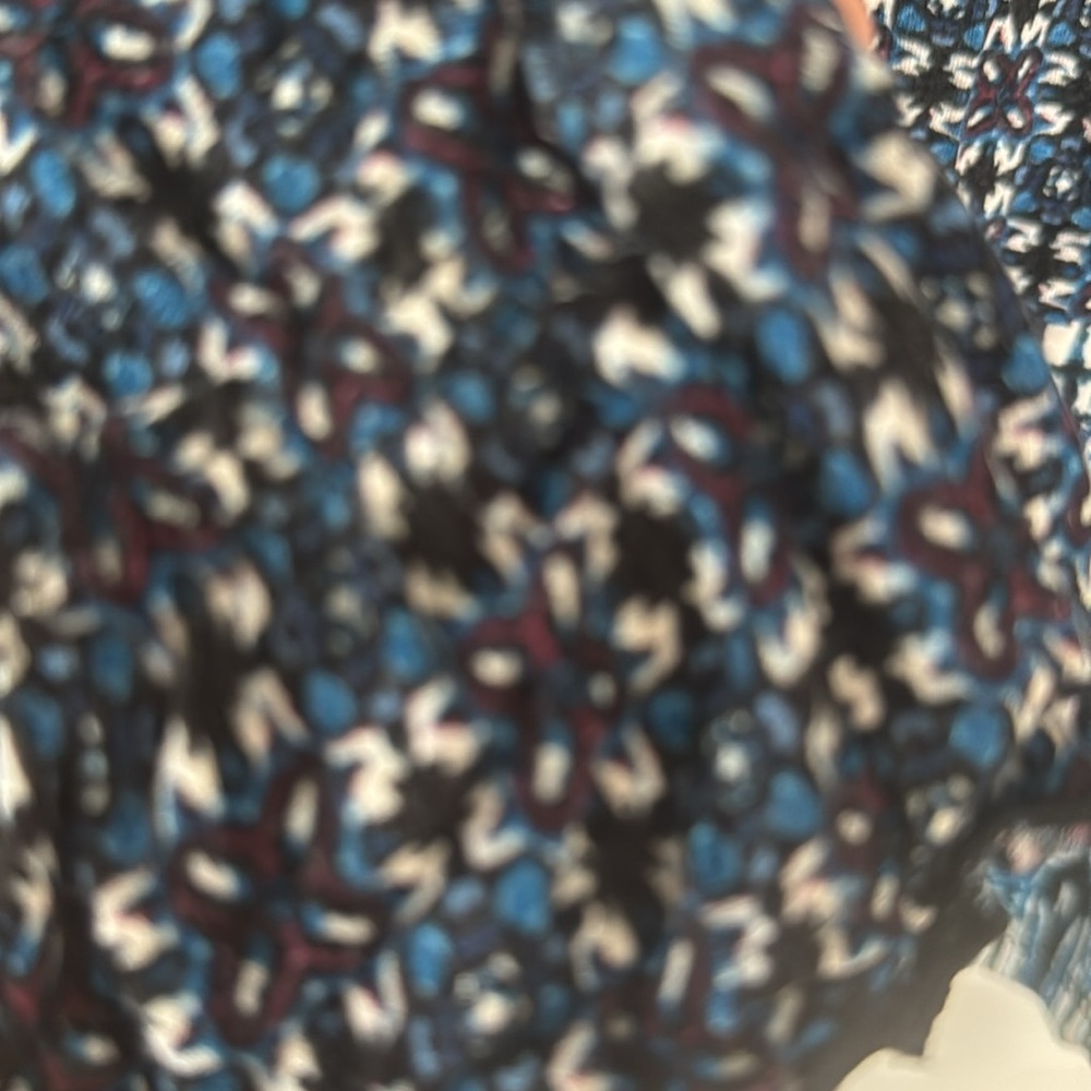 Blue Patterned Women's Top - Picture 3 of 4
